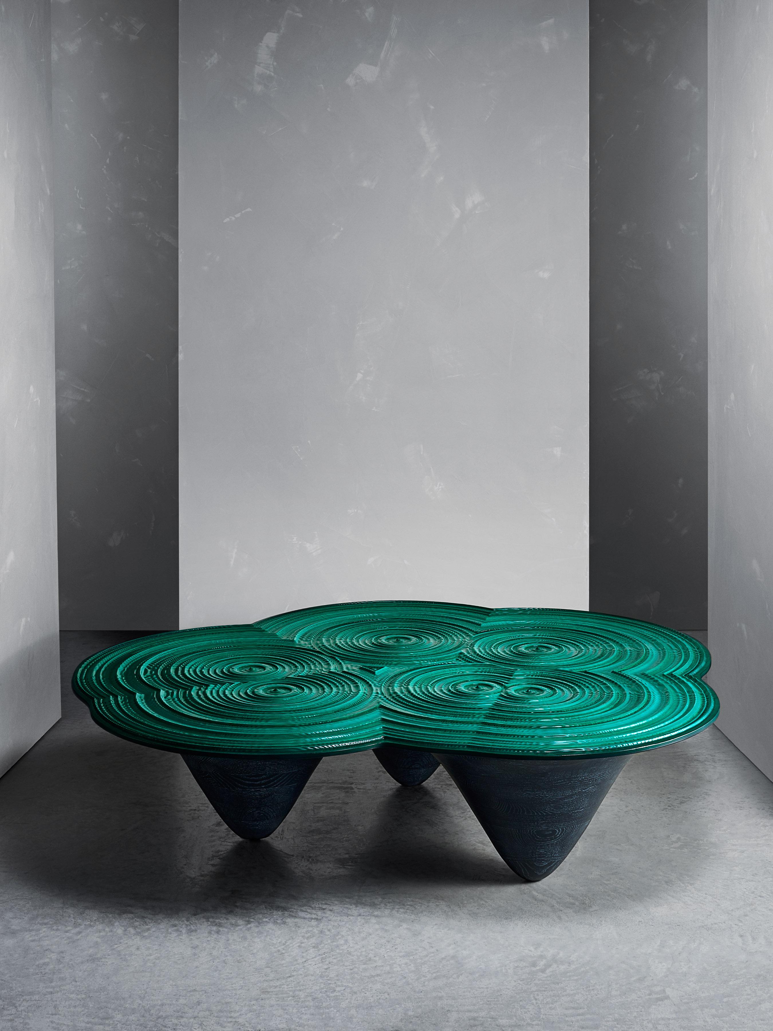 Atelier APS, Malachite Low Table  In Good Condition For Sale In New York, NY