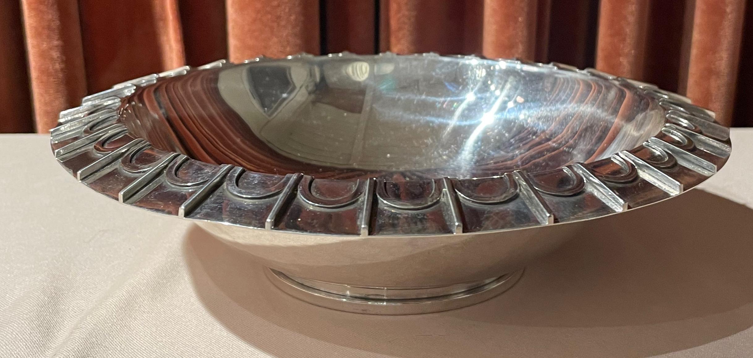 Atelier Borgila Art Deco Sterling Silver Bowl For Sale 2