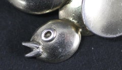 Atelier Borgila Stockholm 1944, Modernist Brooch in Gilt Sterling Silver