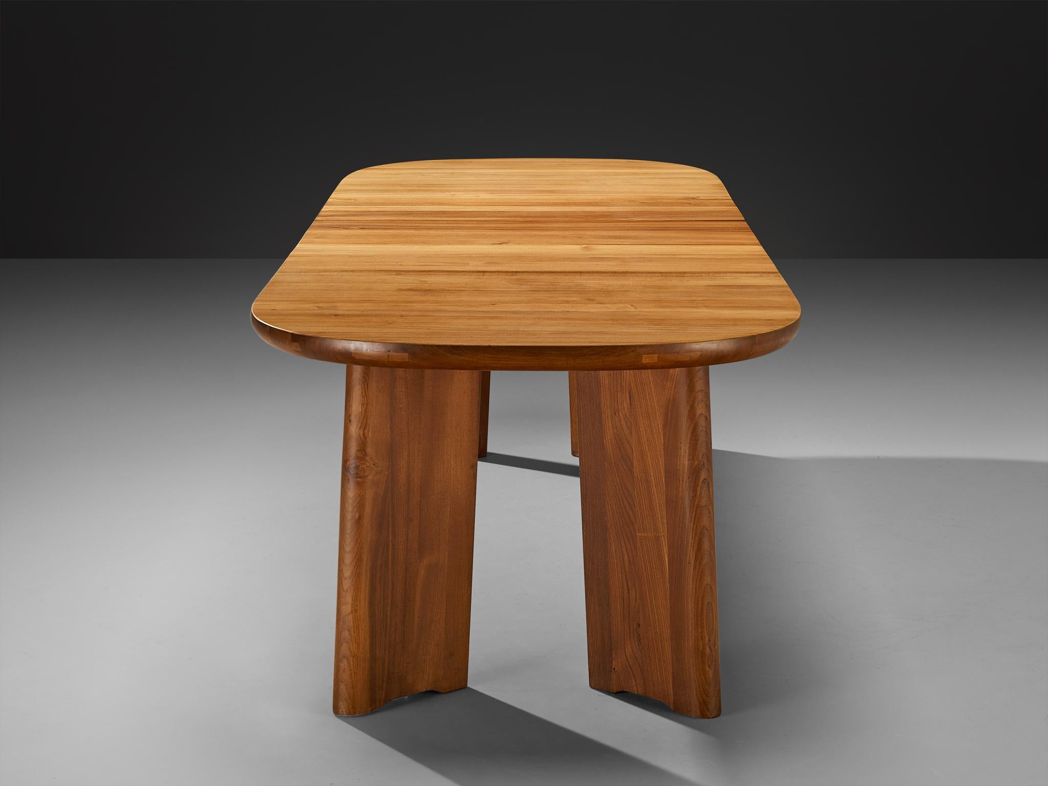 Post-Modern Atelier C. Demoyen Dining Table in Elm For Sale