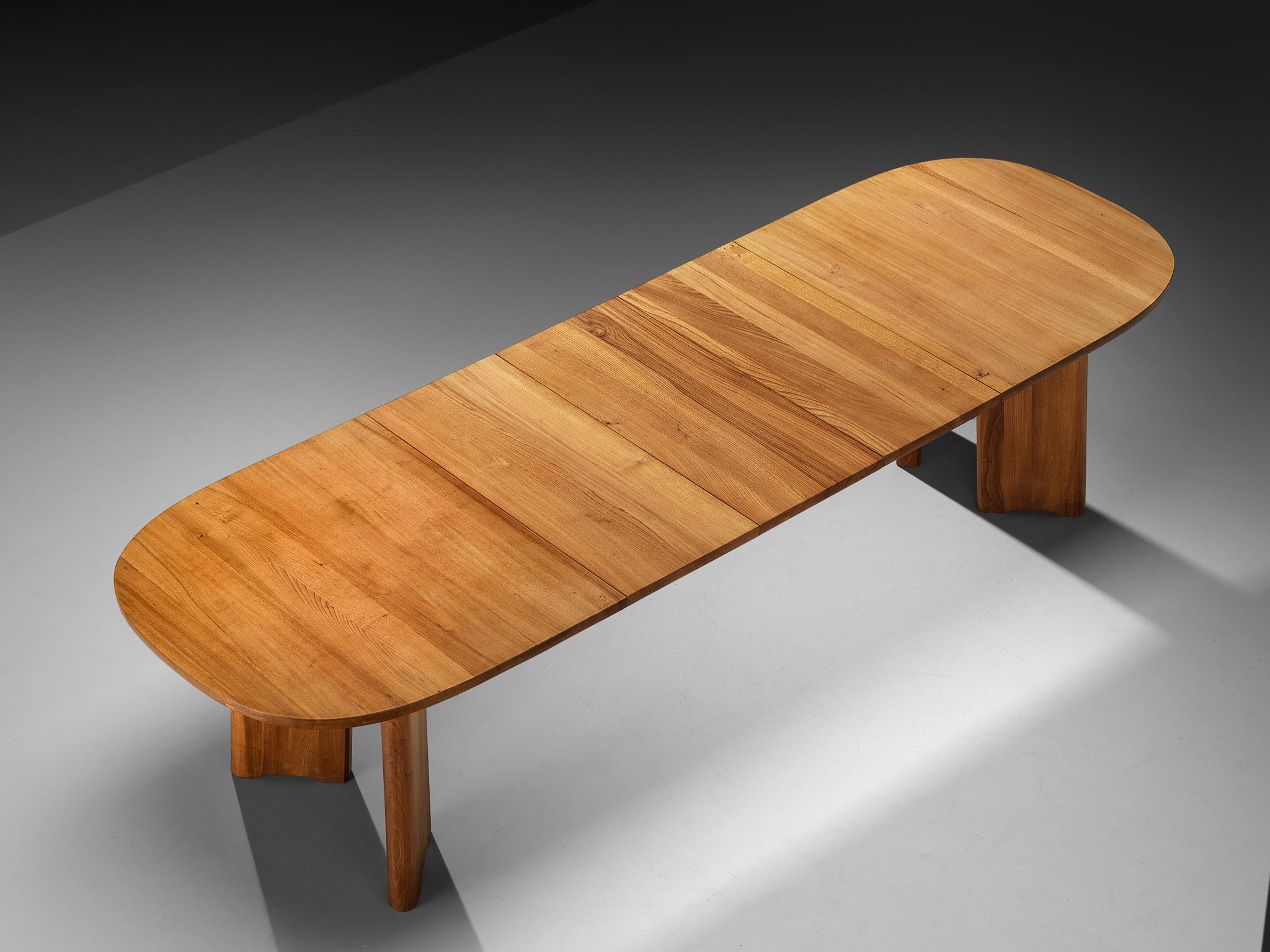 French Atelier C. Demoyen Dining Table in Elm For Sale