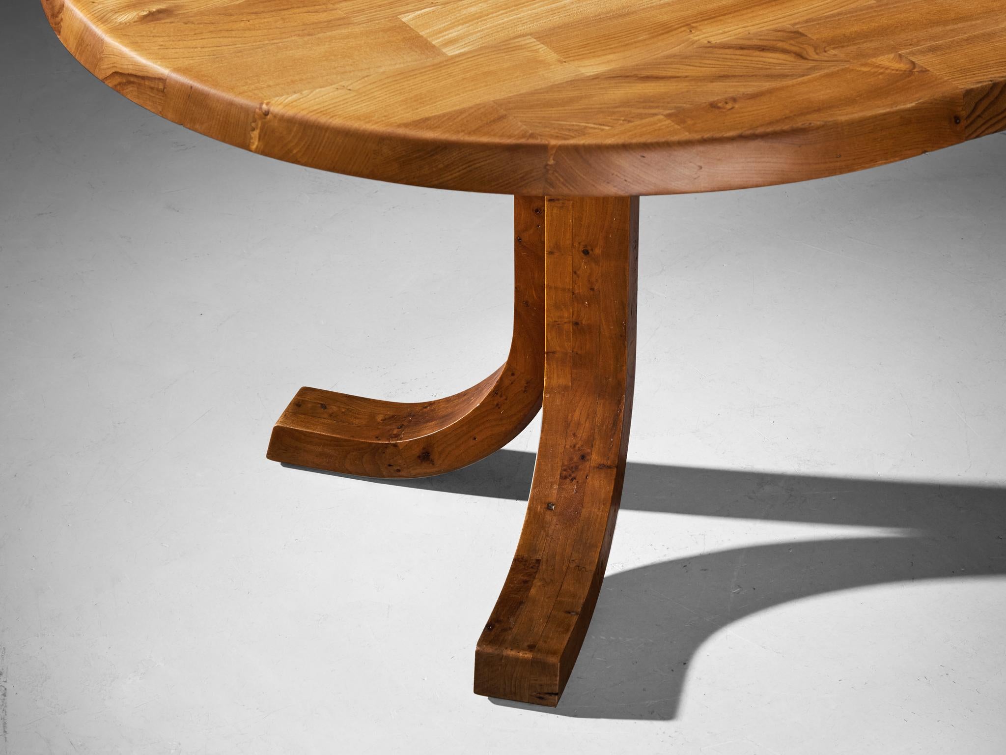 Atelier C. Demoyen Dining Table in Solid Elm For Sale 4