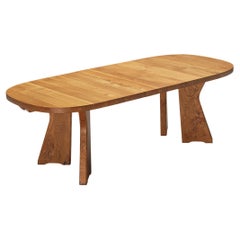 Table de salle à manger à rallonge Atelier C. Demoyen en orme massif