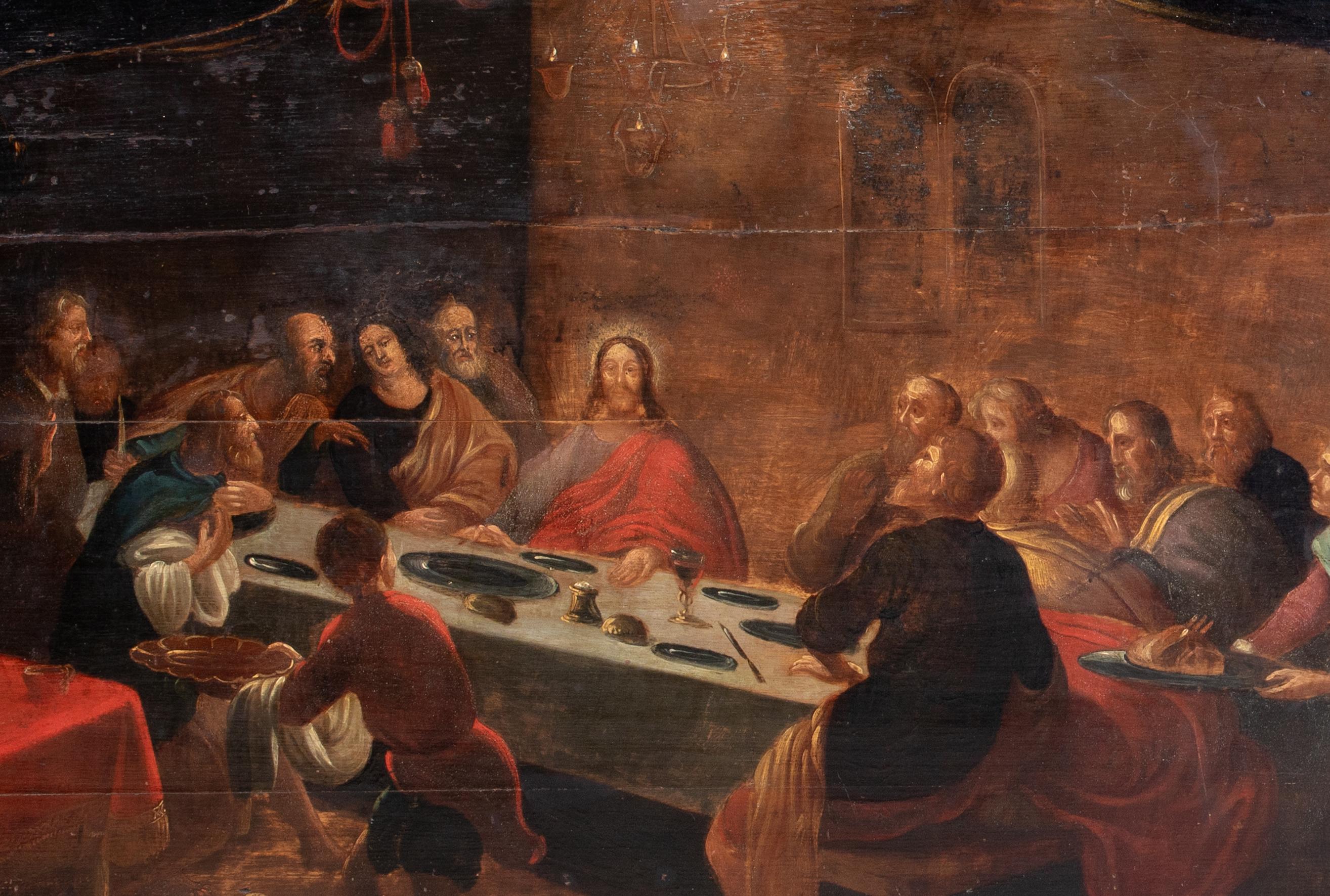 La Última Cena, siglo XVI   Escuela de TINTORETTO (1518-1594) 4