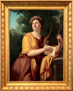 Allegorical Portrait Vien Paint Oil on canvas 18th Century Art France Neoclassic