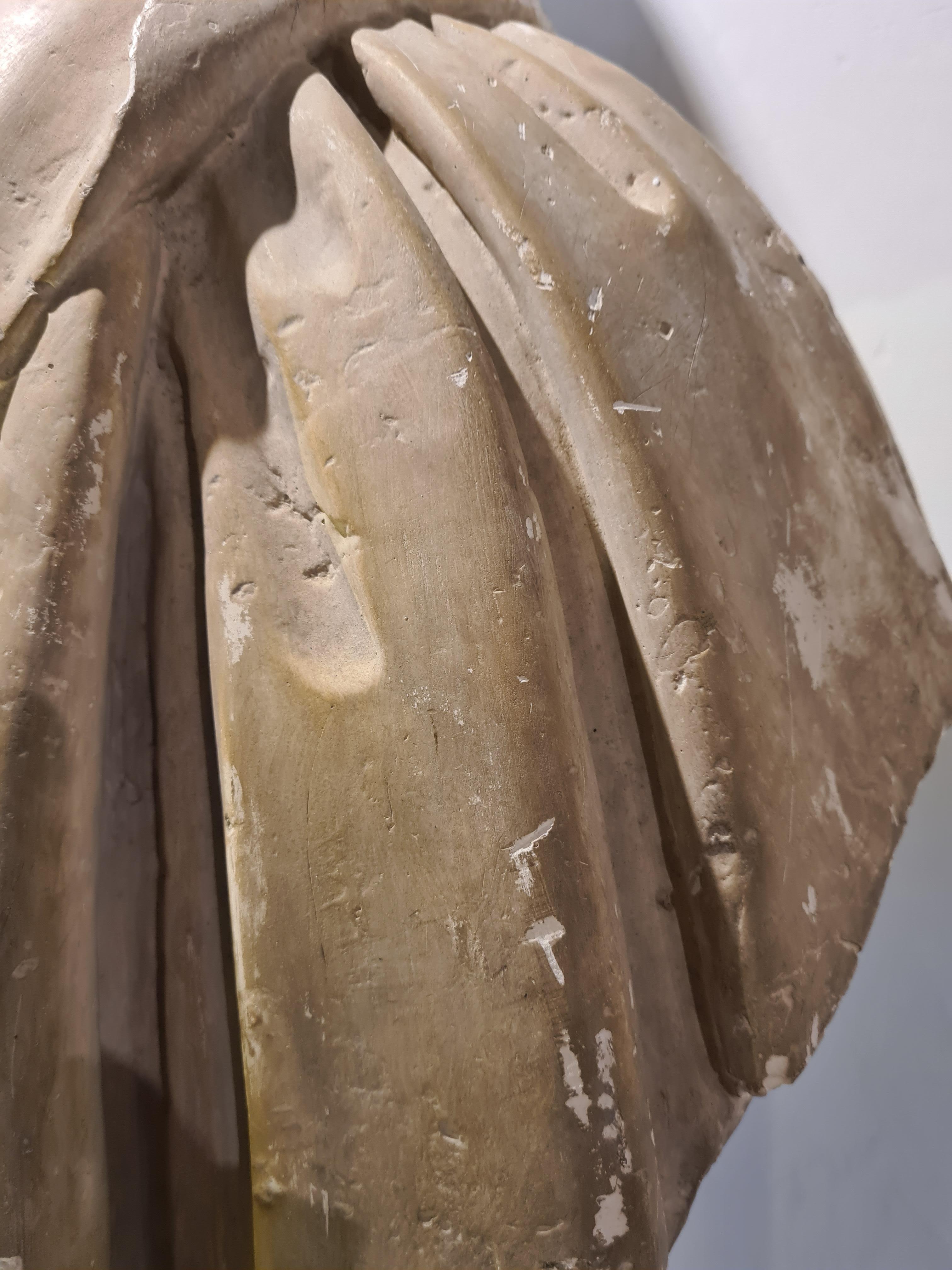 Colossal draped bust, Atelier du Louvre, plaster cast of the Emperor Constantine 6