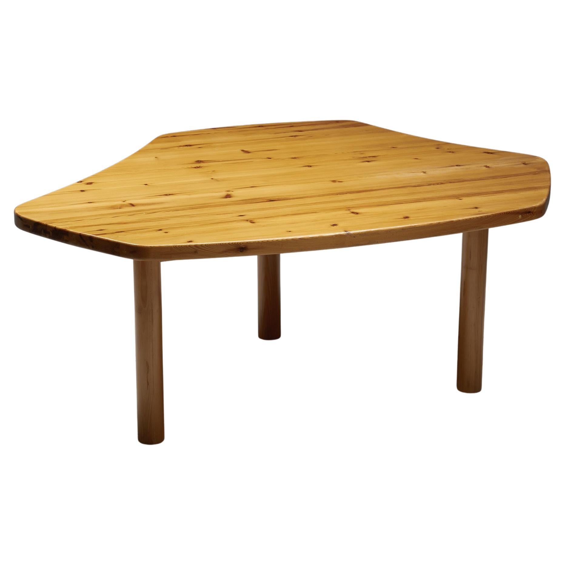 Atelier Français Perriand Les Arcs Style Dining Table, Mid-Century, 1960's For Sale