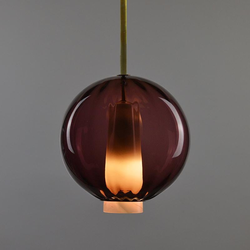 XXIe siècle et contemporain Lampe à suspension globe - Atelier George en vente