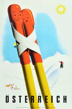 Original-Vintage-Skiposter, Osterreich, Österreich, Ski Atelier Hofmann, Sport