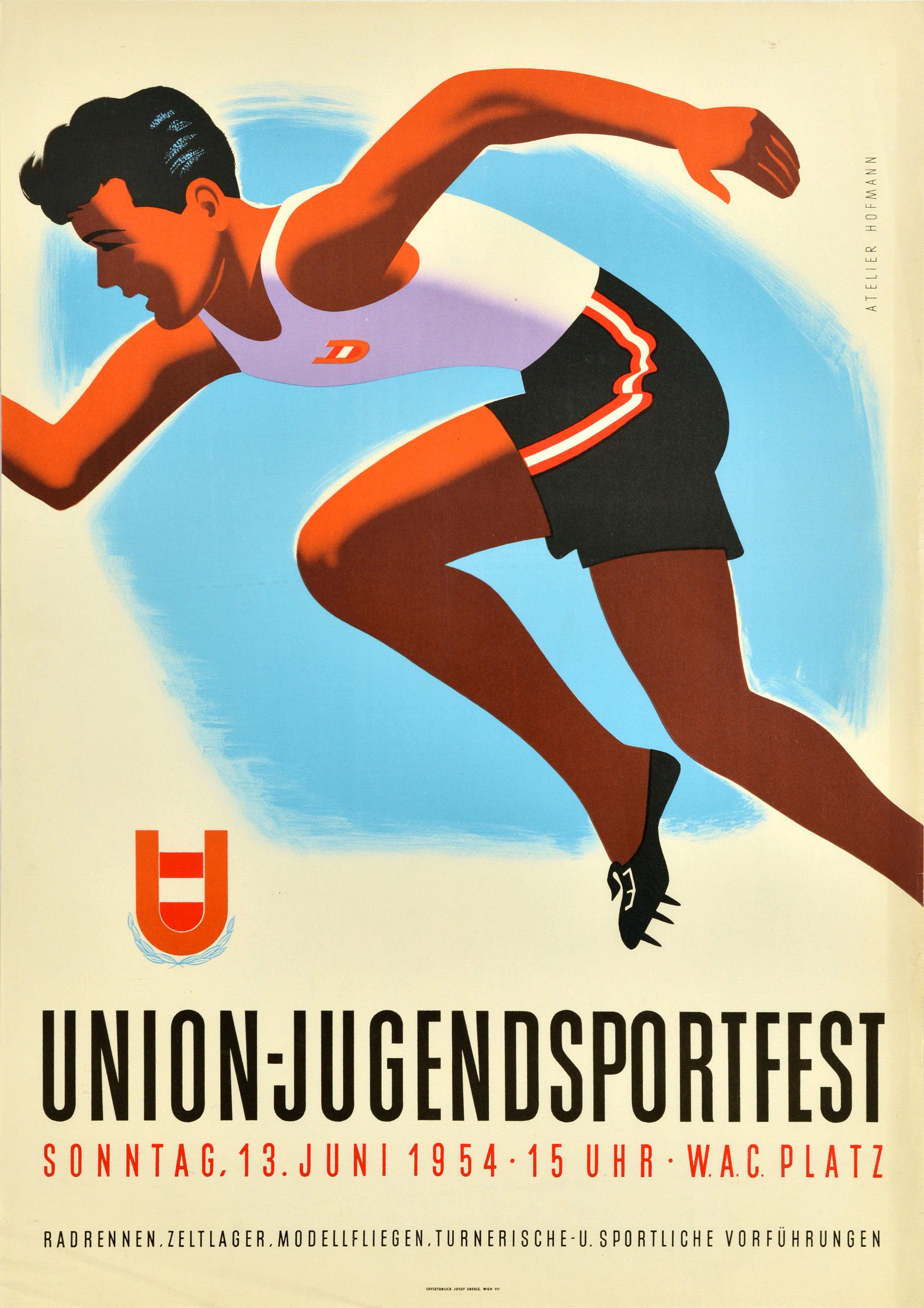 Atelier Hofmann Print - Original Vintage Sports Poster Union Jugendsportfest Youth Sport Festival Vienna