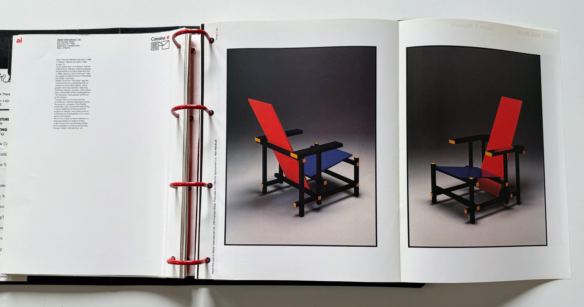 Late 20th Century Atelier International Limited (Cassina) Trade Catalog, 1988 For Sale