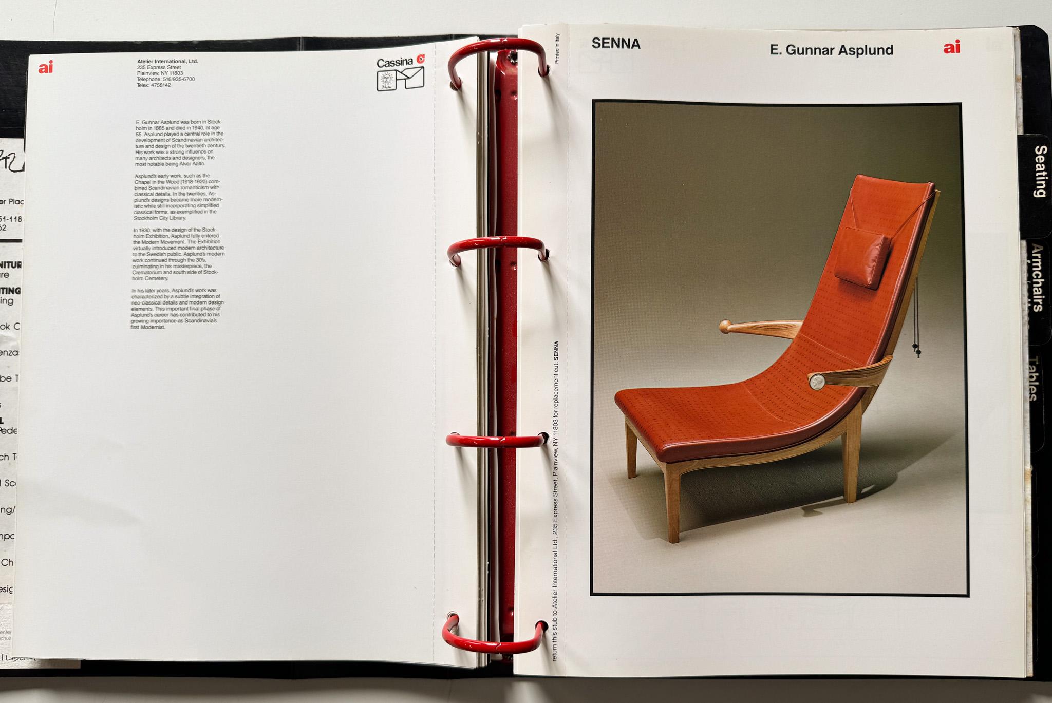 Atelier International Limited (Cassina) Trade Catalog, 1988 For Sale 2