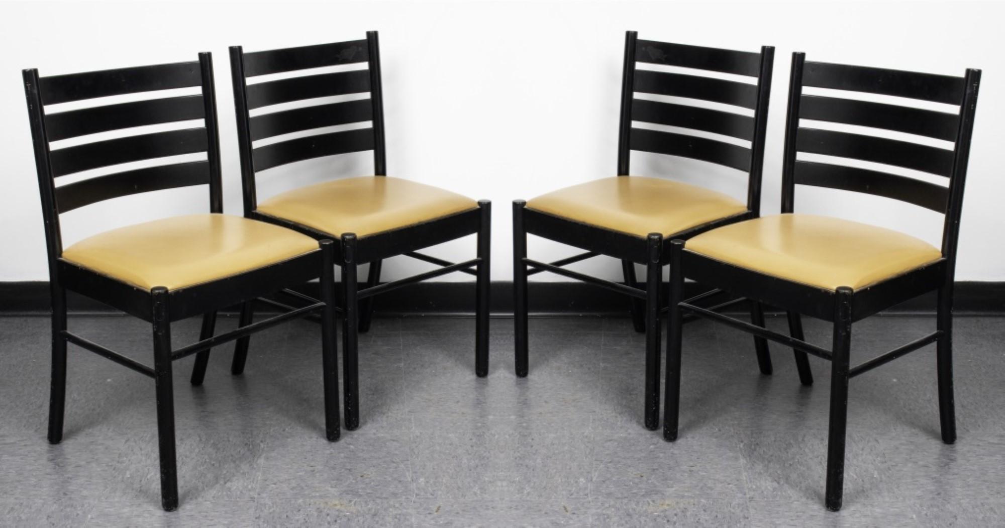 Atelier Intl Modern Ladderback Side Chairs, 4 In Good Condition For Sale In New York, NY
