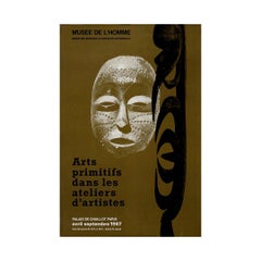 1967 original exhibition poster - Arts primitifs dans les ateliers d'artistes