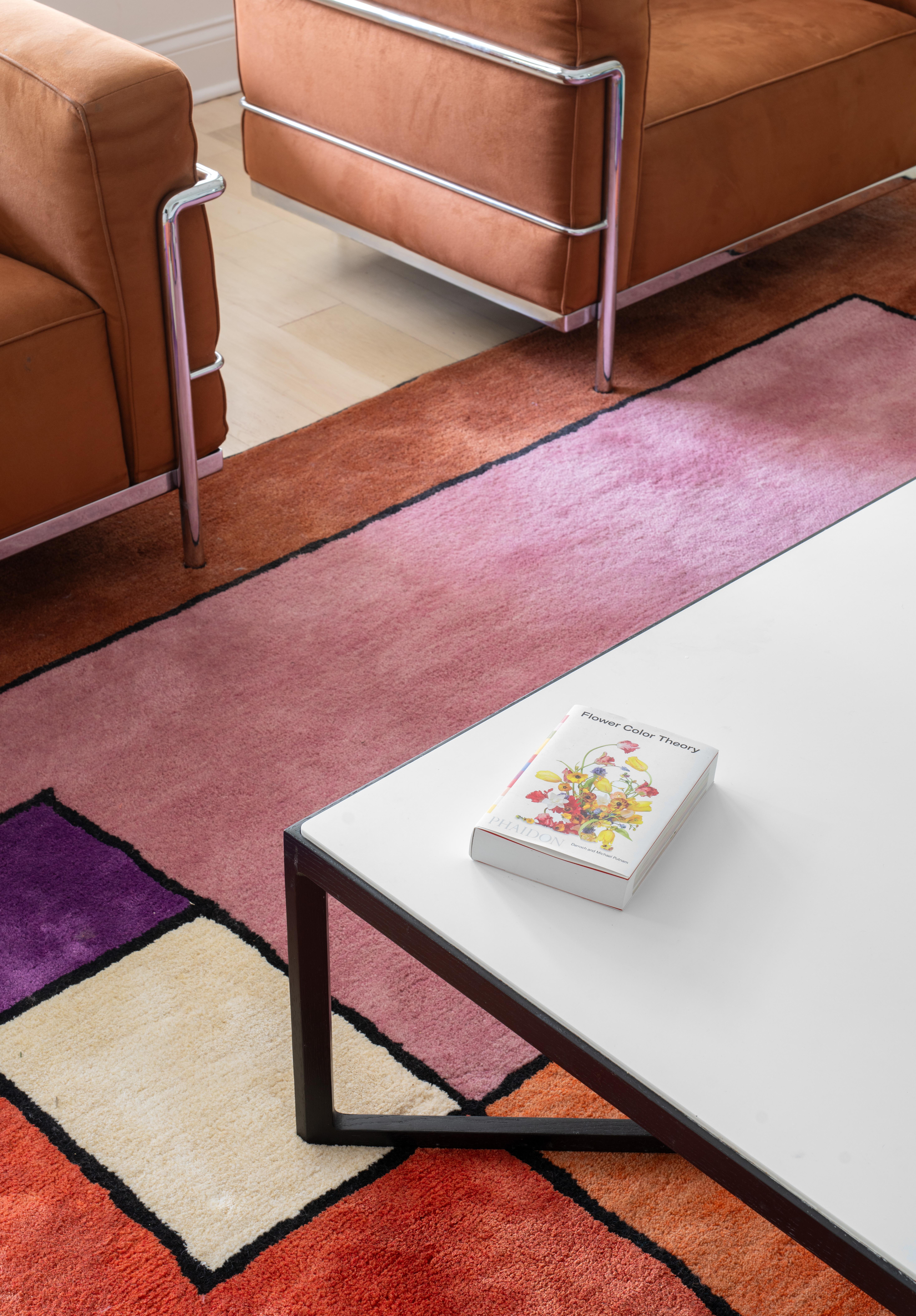 Contemporary atelier LAMIS, ALMA floor art, organic modern colorful hand tufted rug For Sale