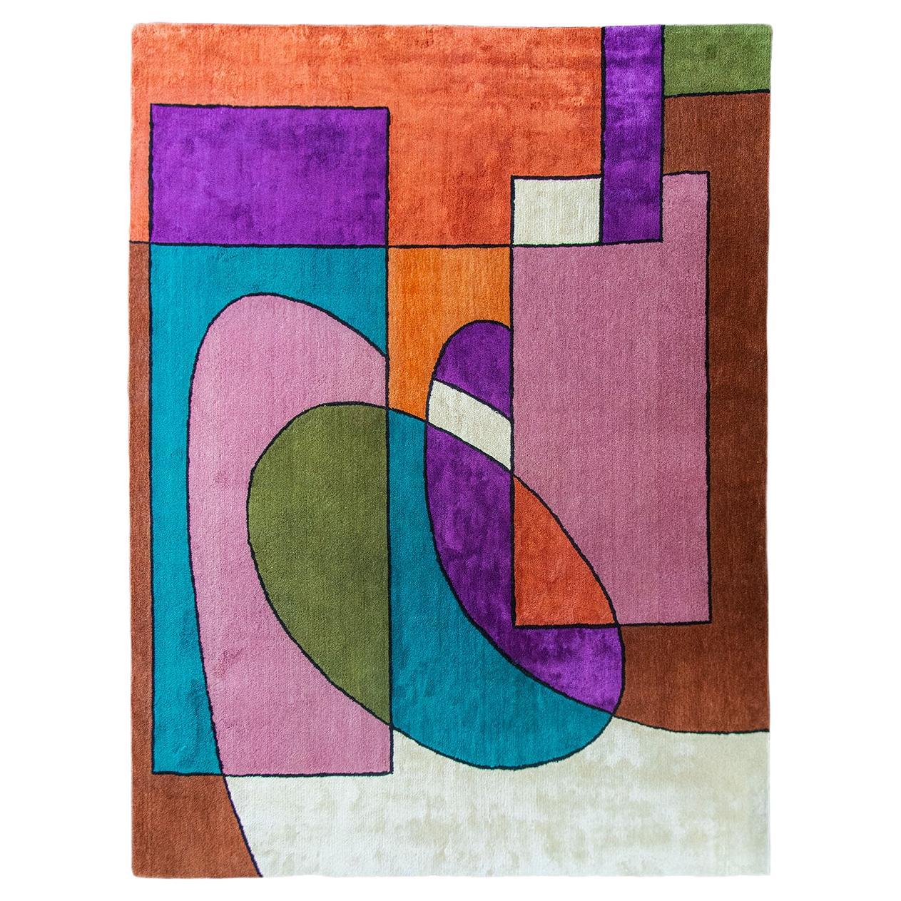 atelier LAMIS, ALMA floor art, organic modern colorful hand tufted rug