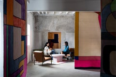 atelier LAMIS, ALMA floor art, organic modern colorful hand tufted rug