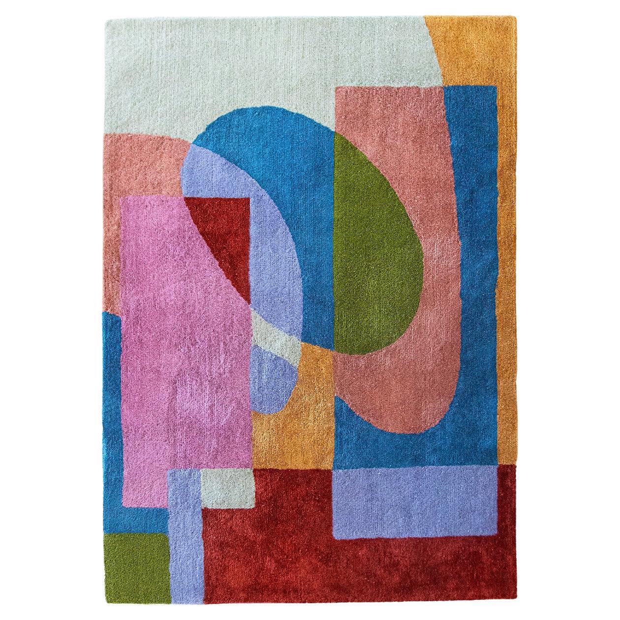 atelier LAMIS, ALMA floor art, organic modern colorful hand tufted rug