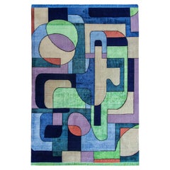 atelier LAMIS, AYAH floor art, organic modern colorful hand knotted rug
