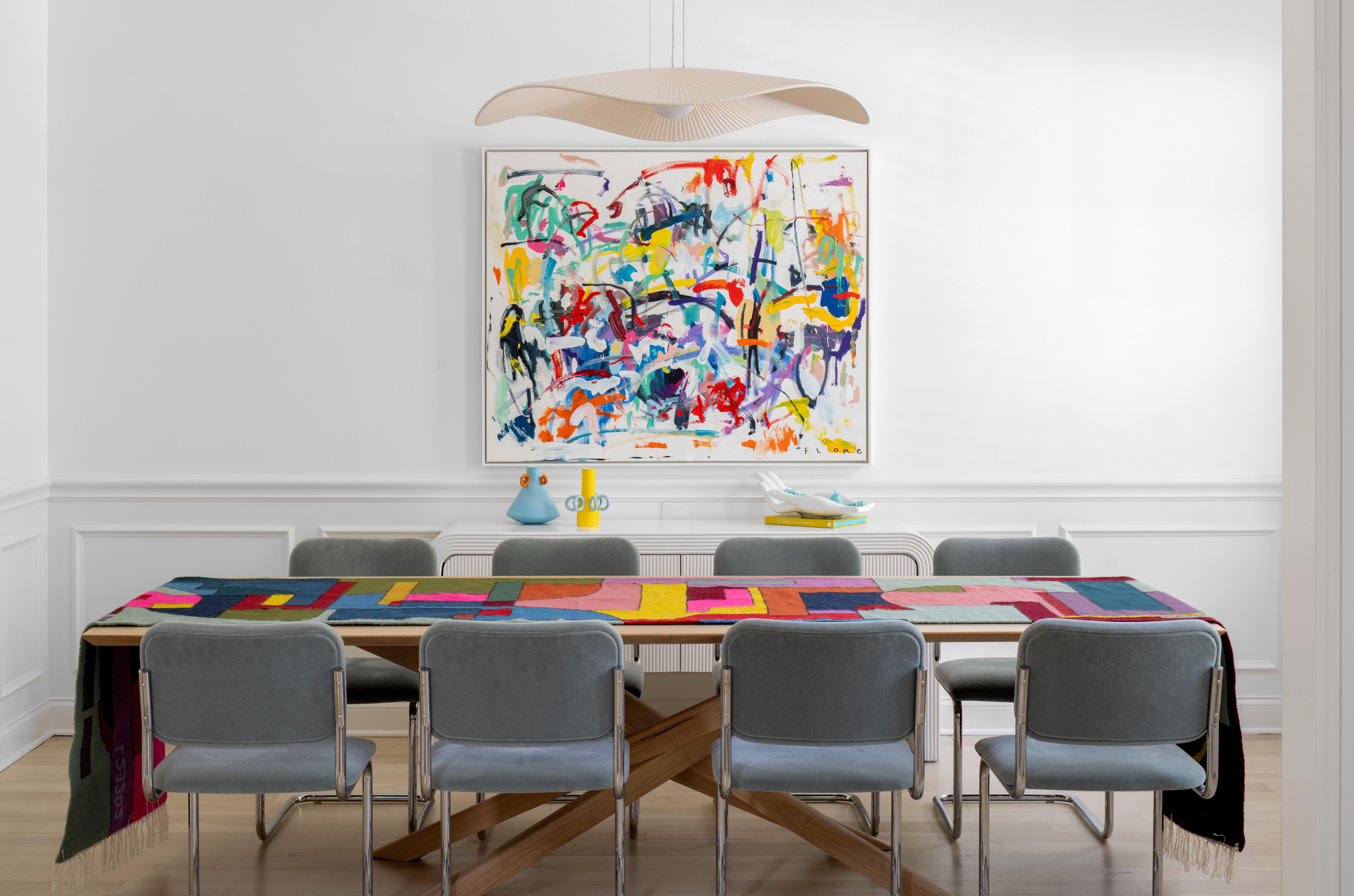 atelier LAMIS, HANA floor art runner, organic modern colorful flat weave rug In New Condition For Sale In San Francisco, CA