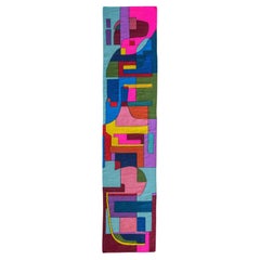 atelier LAMIS, HANA floor art runner, organic modern colorful flat weave rug