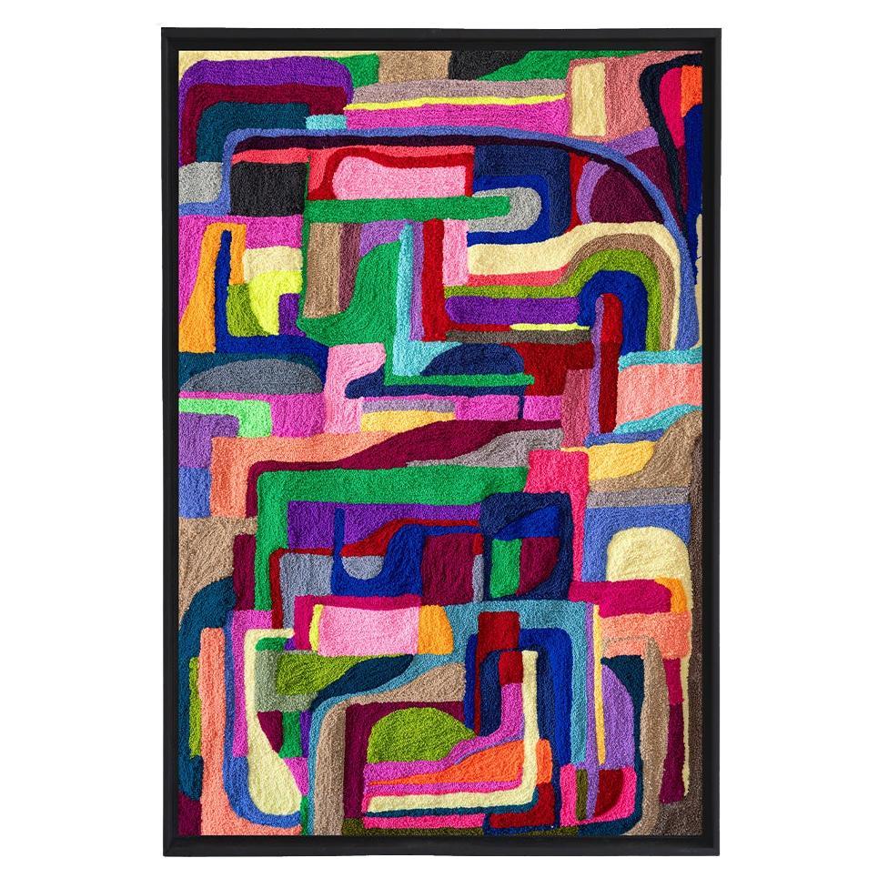 atelier LAMIS, JAGRAT wall art, organic modern colorful hand tufted tapestry