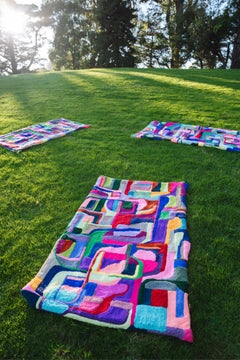 atelier LAMIS, SWAPNA wall art, organic modern colorful hand tufted tapestry