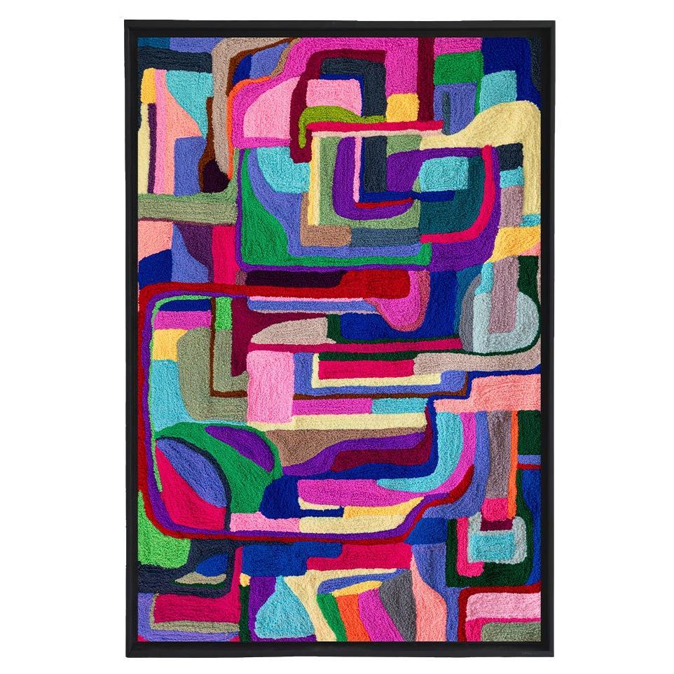 atelier LAMIS, SWAPNA wall art, organic modern colorful hand tufted tapestry