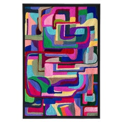 atelier LAMIS, SWAPNA wall art, organic modern colorful hand tufted tapestry