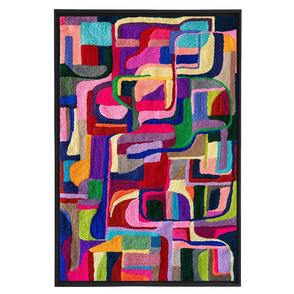 atelier LAMIS, TURIYA wall art, organic modern colorful hand tufted tapestry