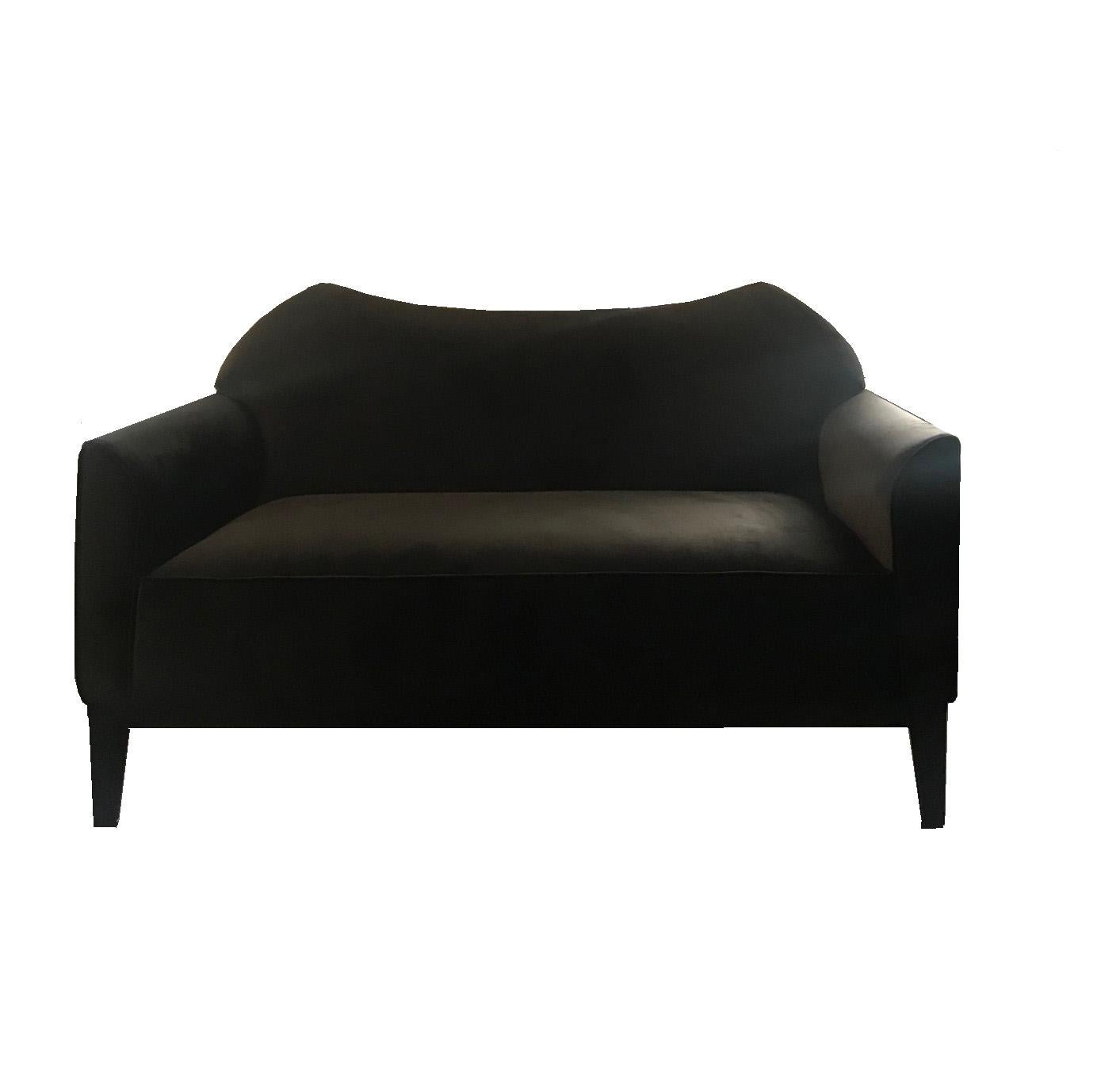 Modern Atelier Linné Jade Sofa Two Seats in Tinted Beechwood For Sale