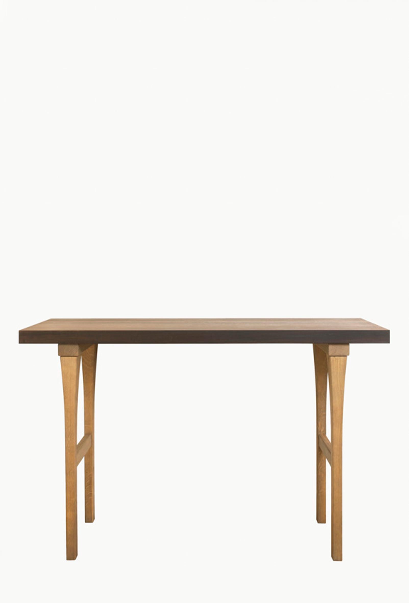 Minimalist Atelier Linné Ming Console in Tinted Oak and Oiled Eucalyptus For Sale