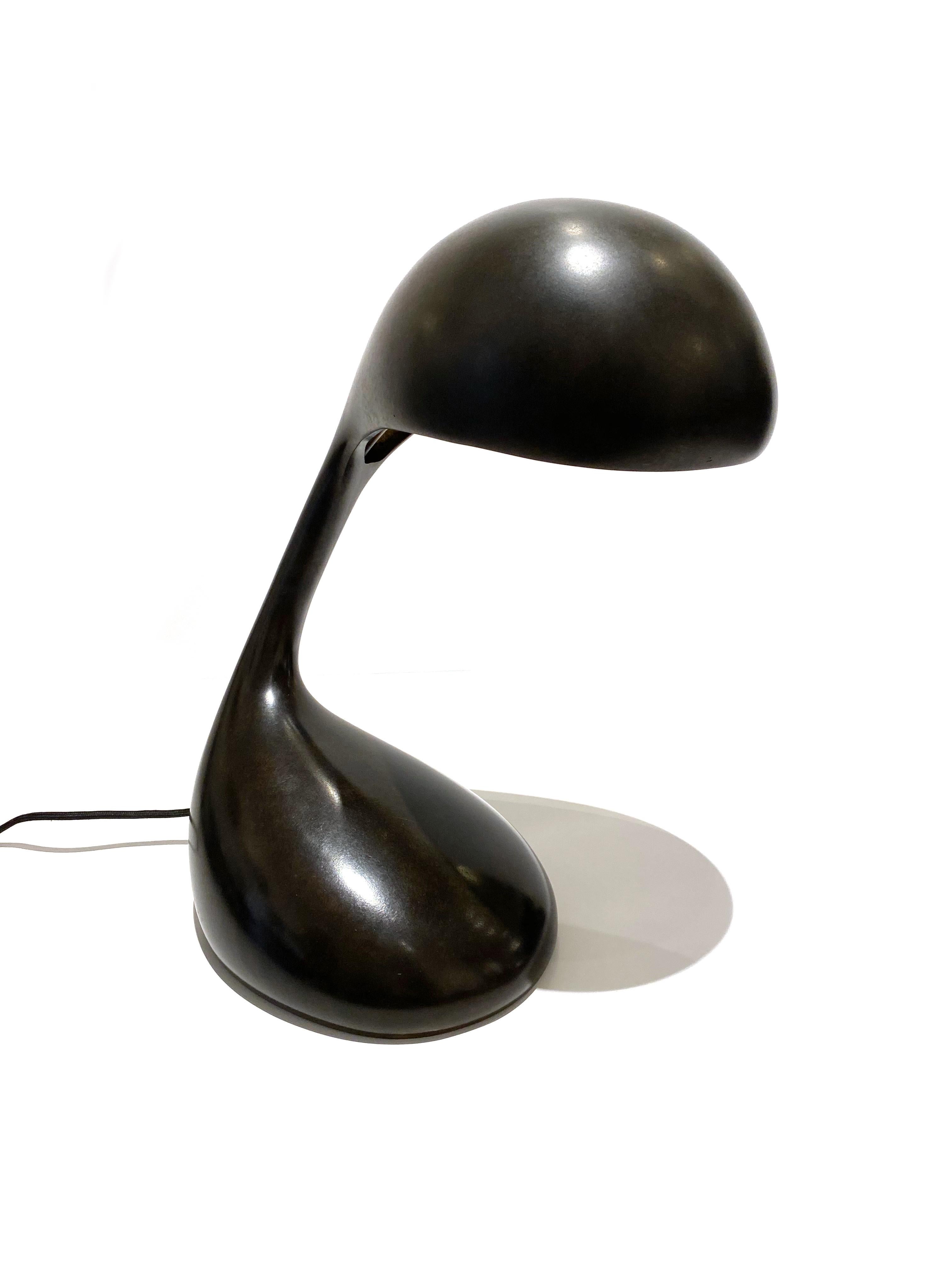 Patinated Atelier Linné Sculpture Table Lamp in Bronze For Sale