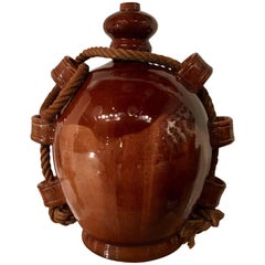 Atelier Madoura Suzanne Ramié, Important Ceramic Gus or Vase, Brown, circa 1945