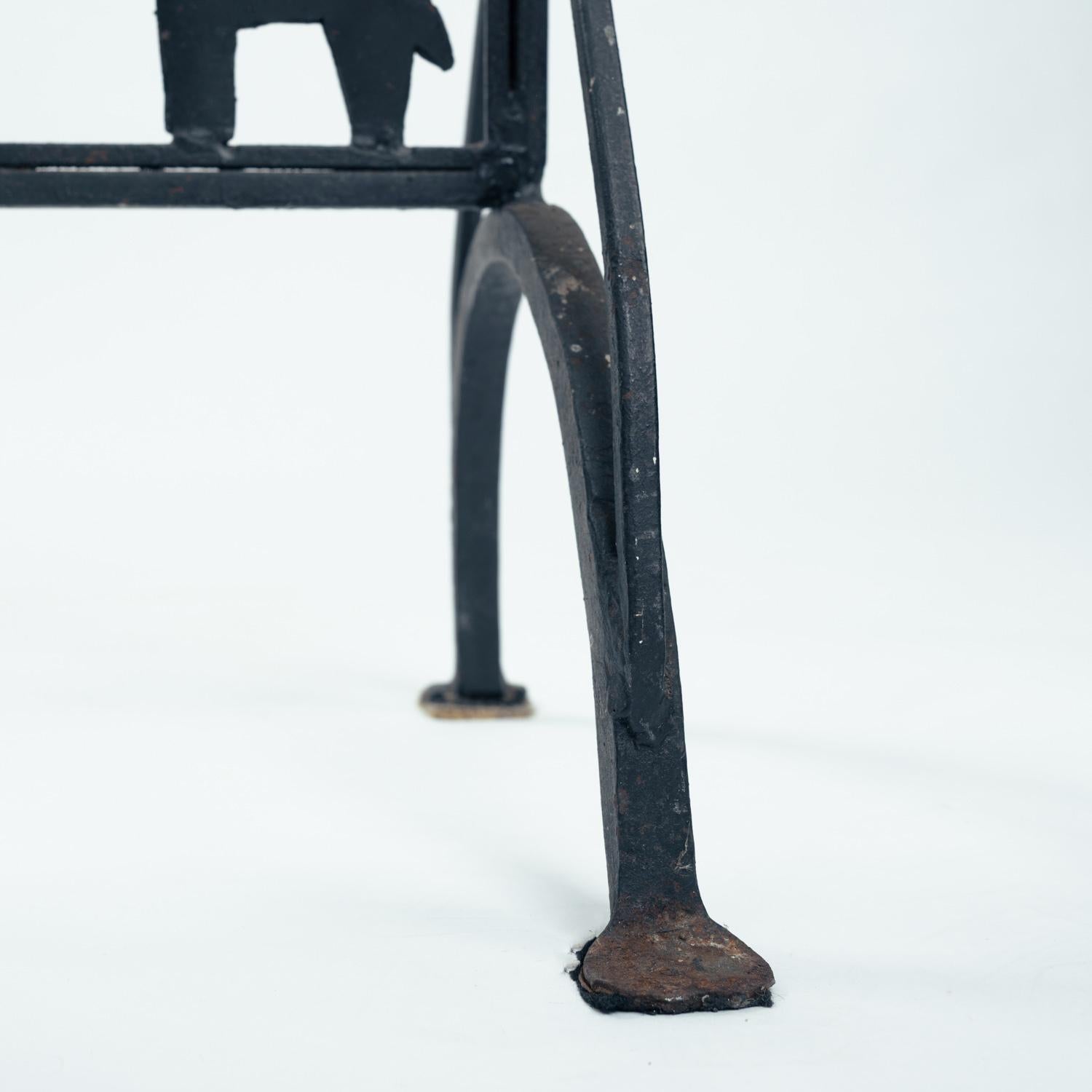 Atelier Marolles & Jean Touret, Raumteiler mit Tieren aus Schmiedeeisen, 1950 1