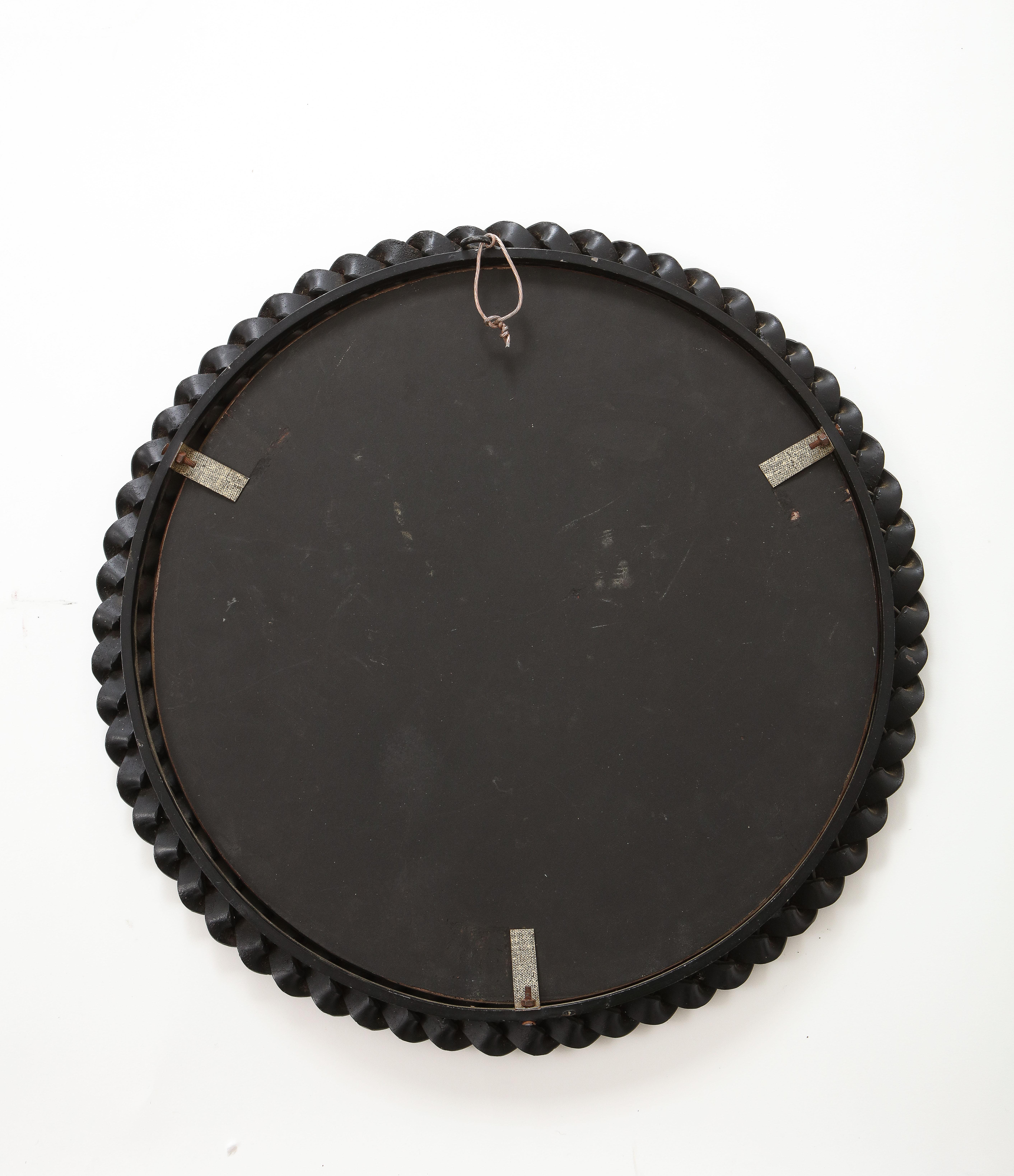 Atelier Marolles Style Braided Iron Mirror, France, c. 1950 For Sale 5