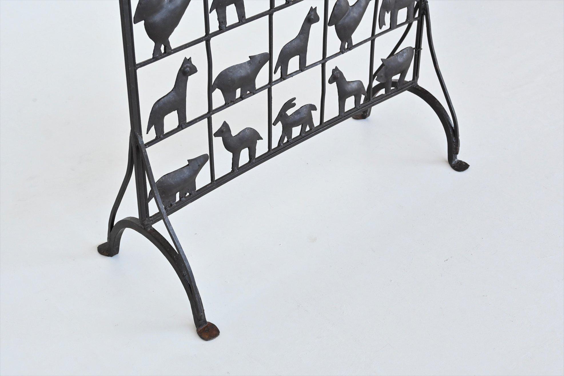 Atelier Marolles Wrought Iron Animal Screens, France, 1950 4