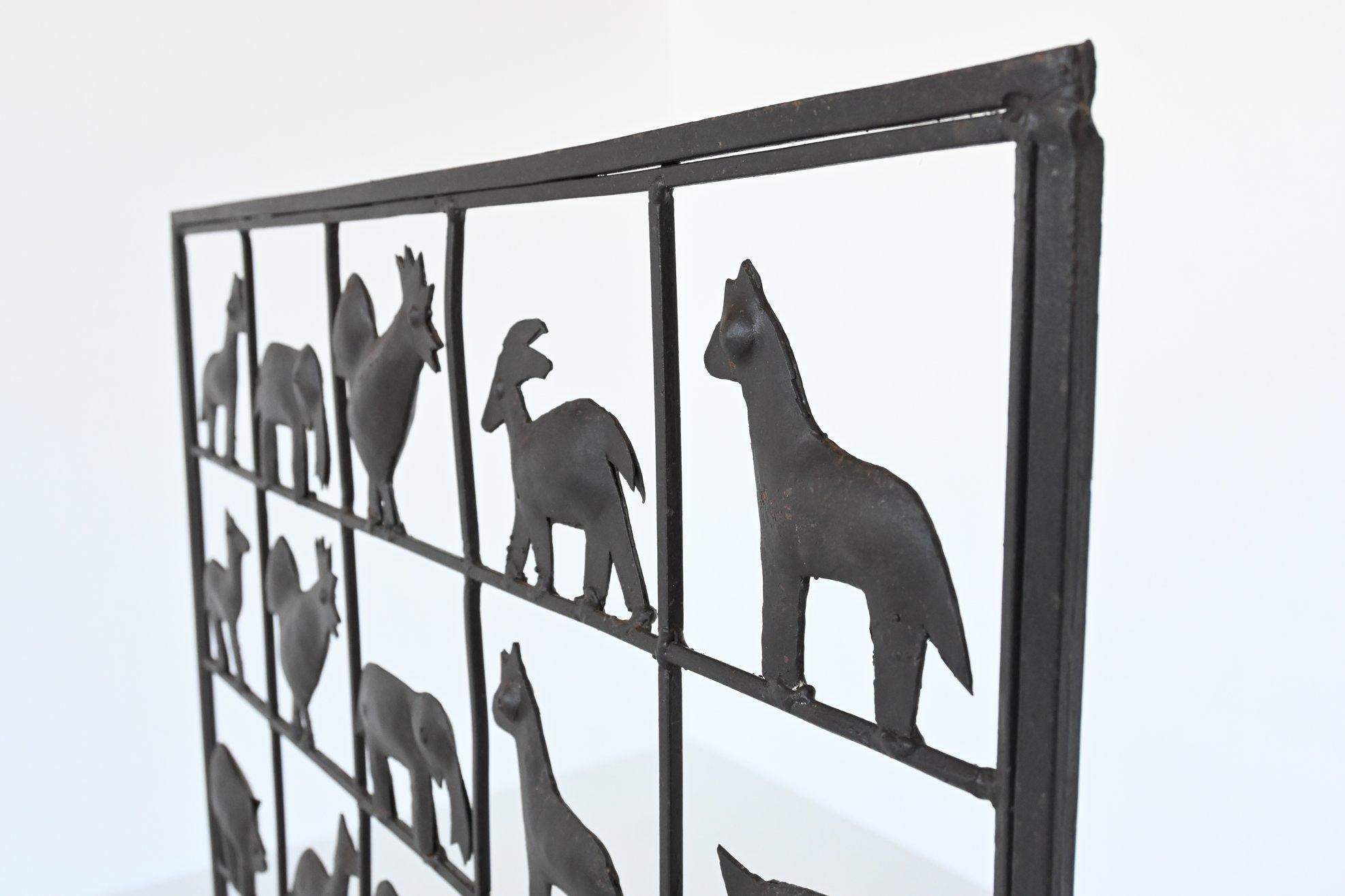 Atelier Marolles Wrought Iron Animal Screens, France, 1950 5