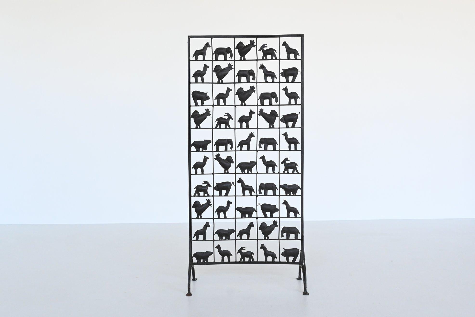 Atelier Marolles Wrought Iron Animal Screens, France, 1950 1