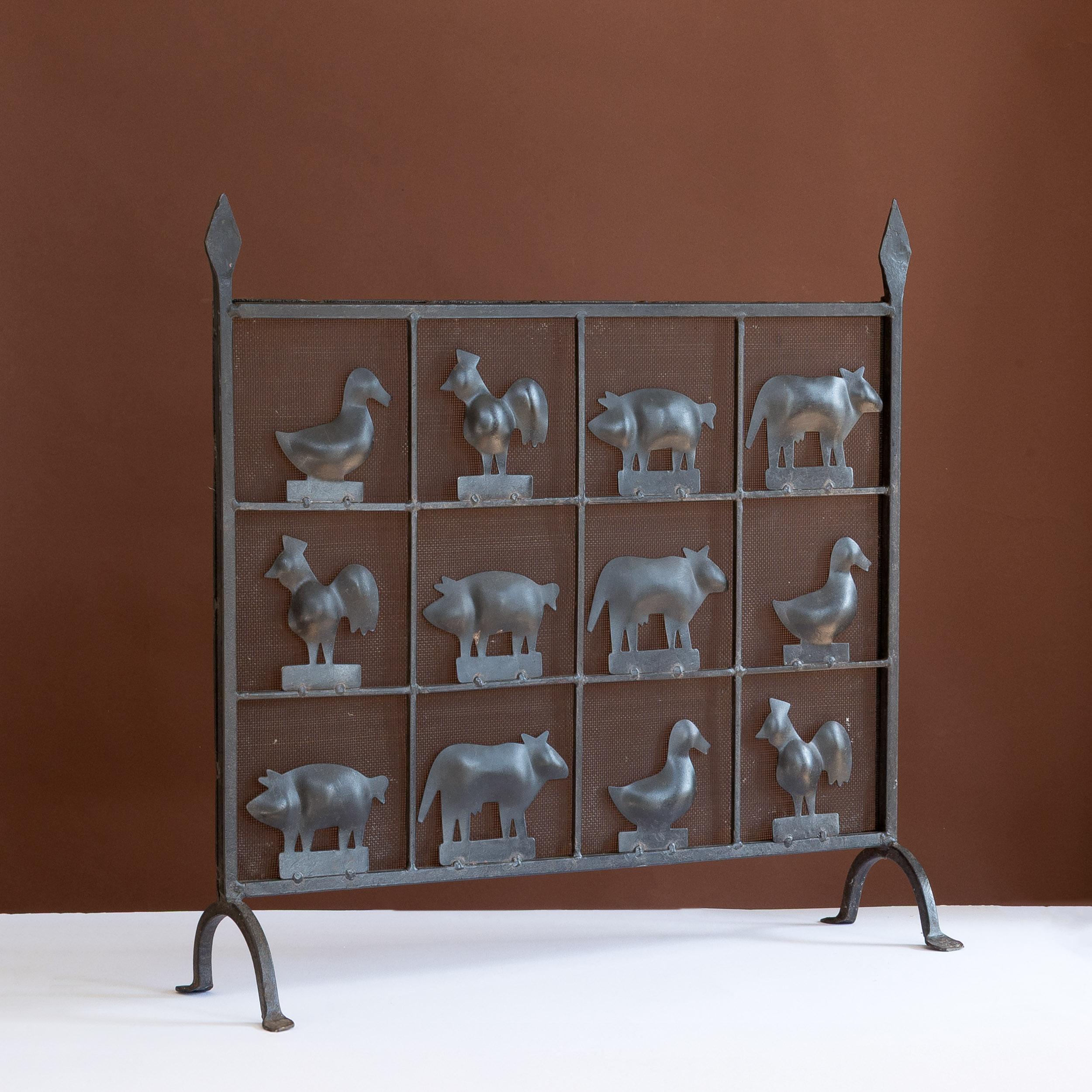 Atelier Marolles Wrought Iron Fire Screen 1