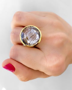 Atelier Munsteiner Magic Face Black Tourmaline Quartz One of a Kind Gold Ring