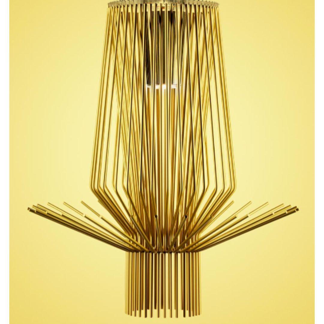 Mid-Century Modern Atelier Oi ‘Allegretto Assai’ Chandelier Lamp in Gold for Foscarini For Sale