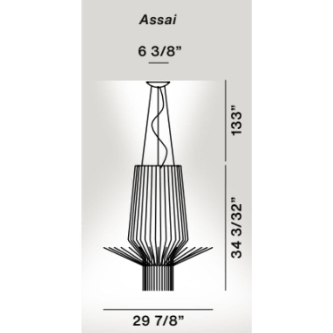 Italian Atelier Oi ‘Allegretto Assai’ Chandelier Lamp in Gold for Foscarini For Sale