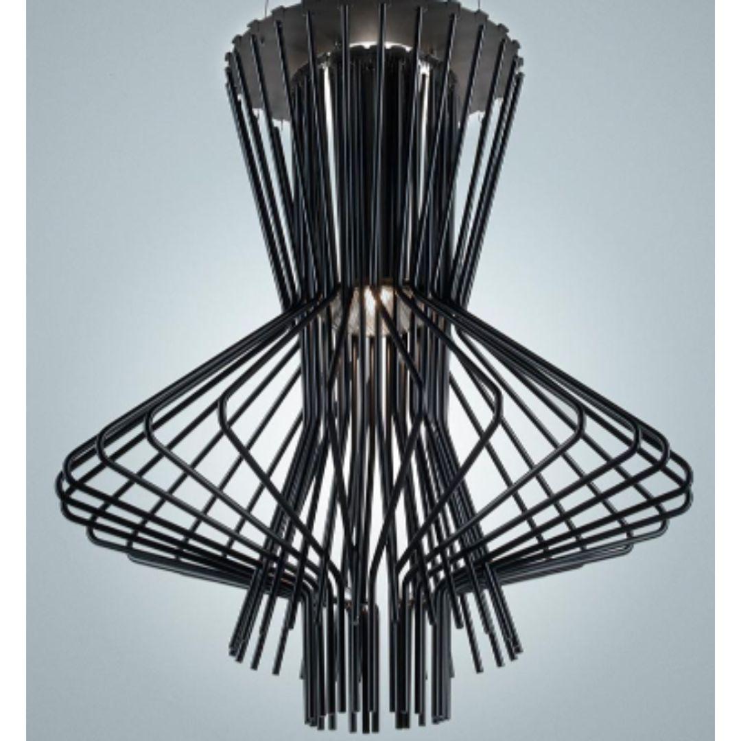 Italian Atelier Oi ‘Allegretto Ritmico’ Chandelier Lamp in Graphite for Foscarini For Sale