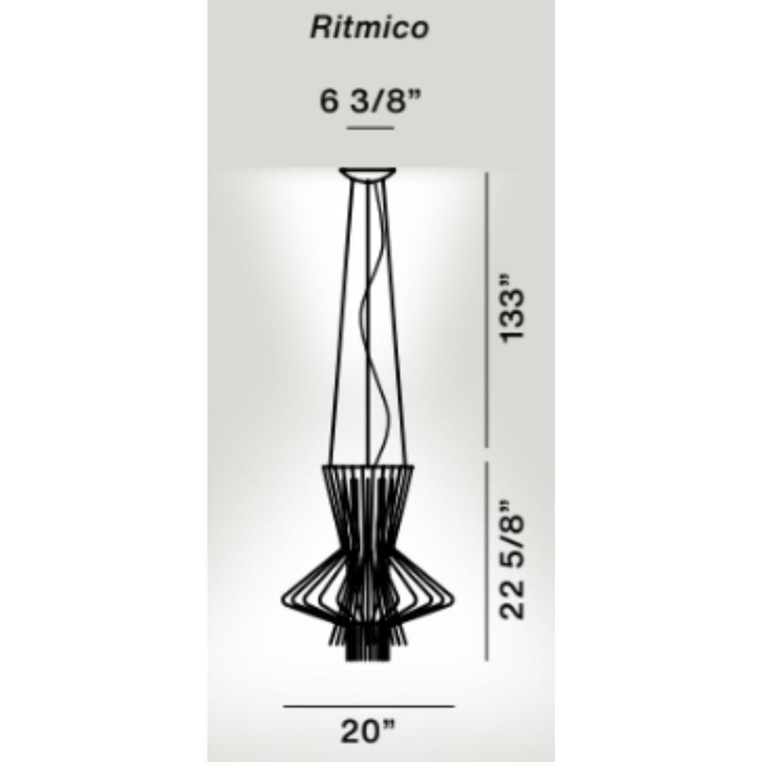 Atelier Oi ‘Allegretto Ritmico’ Chandelier Lamp in Graphite for Foscarini In New Condition For Sale In Glendale, CA