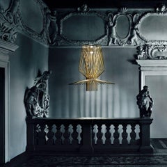 Atelier Oi ‘Allegro Assai’ LED Chandelier Lamp in Gold for Foscarini