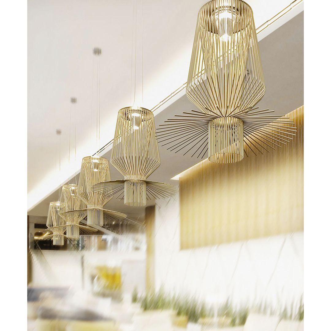 Atelier Oi 'Allegro Assai' LED-Kronleuchterlampe in Gold für Foscarini (Lackiert) im Angebot