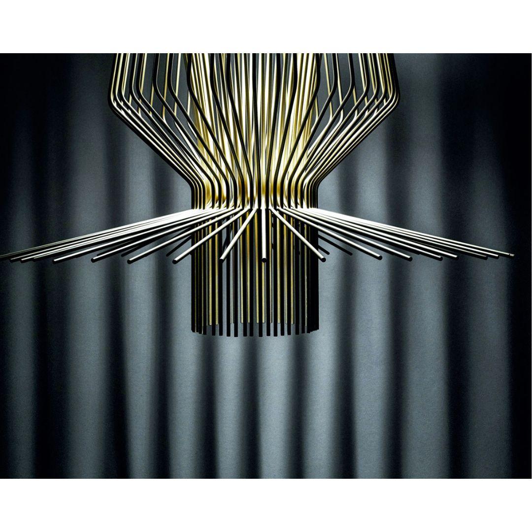Contemporary Atelier Oi ‘Allegro Assai’ LED Chandelier Lamp in Gold for Foscarini For Sale