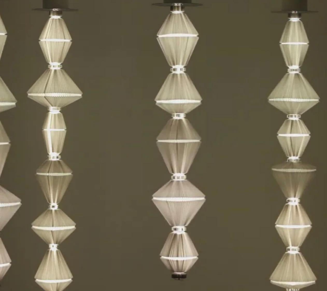 Acciaio Atelier Oï Oïphorique Set di quattro lampade a sospensione T Pe Per Parachilna in vendita