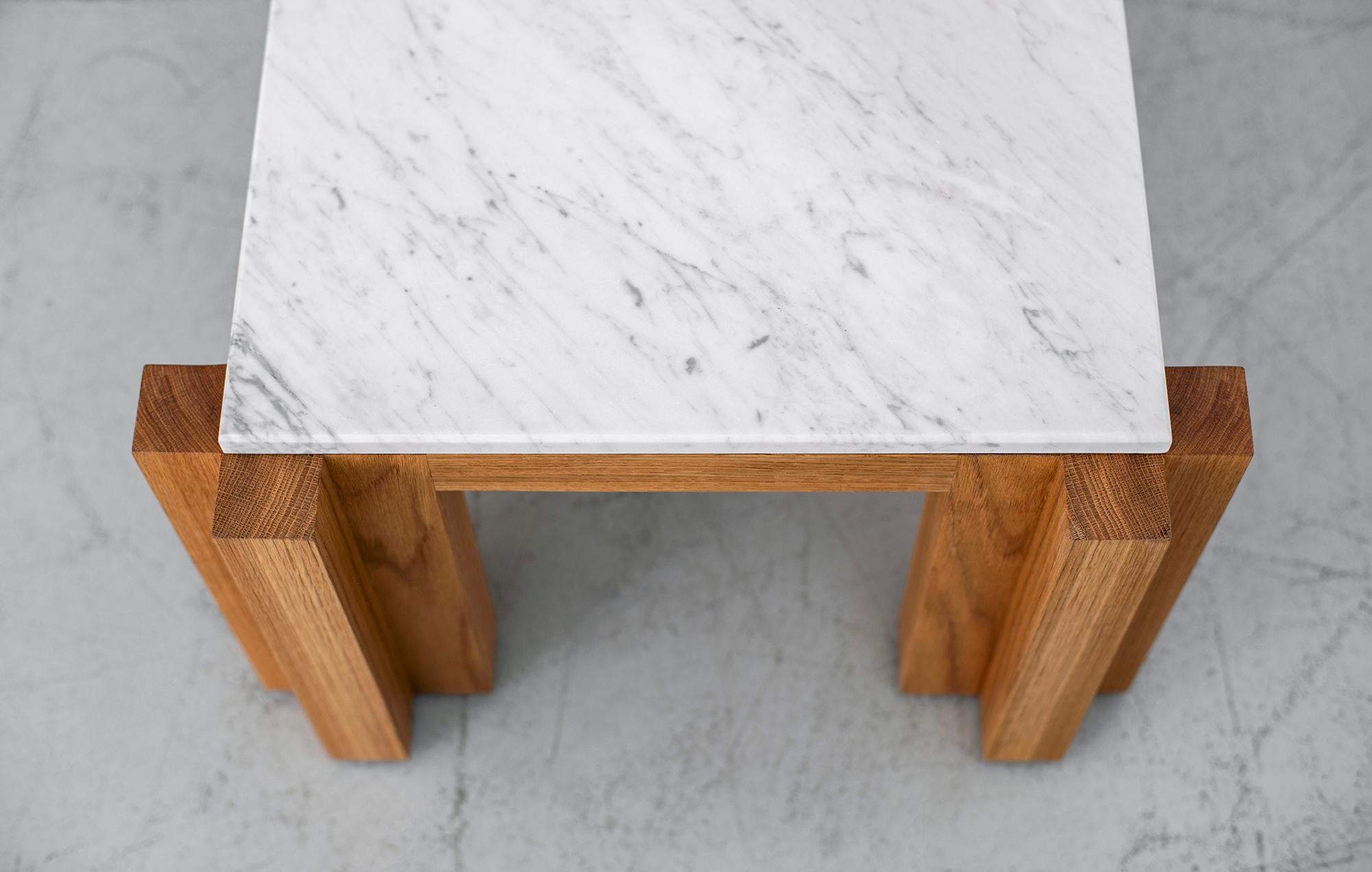 Atelier Orange Oak and Marble Coffee Table 1